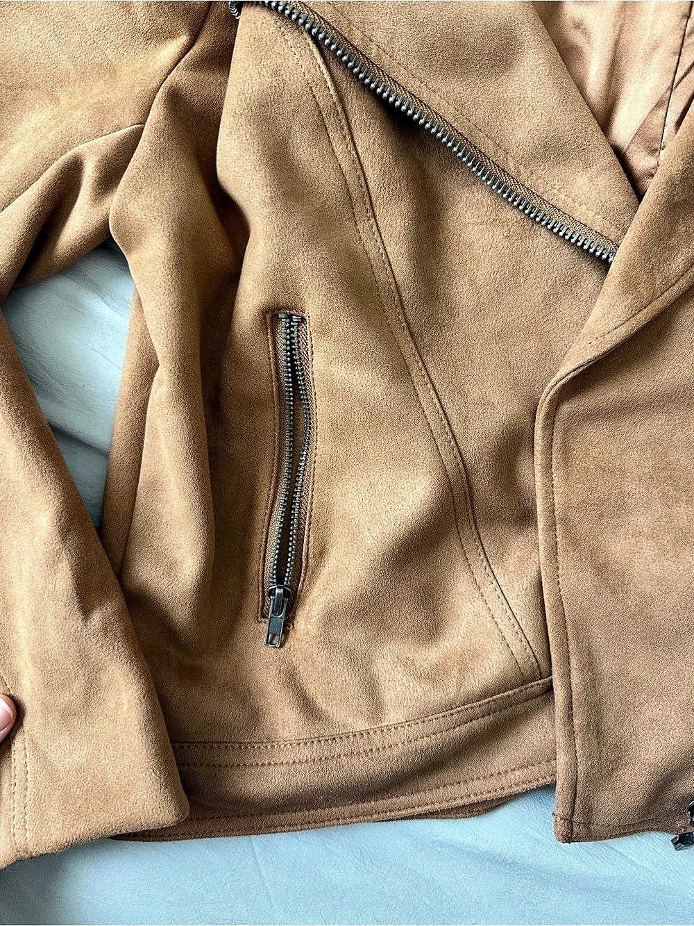 philosophy Faux Moto Jacket in Orange Size Large Like New - Picture 4 of 5